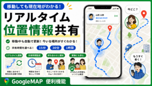 GoogleMAPリアルタイム位置情報共有アイキャッチ